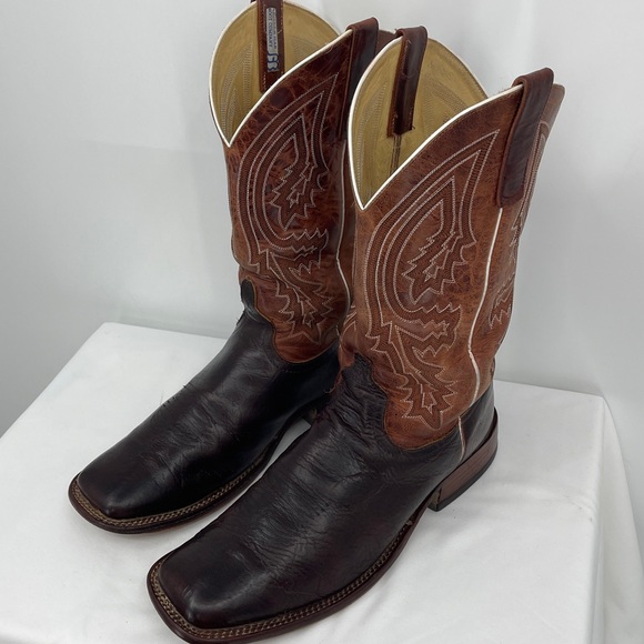 ANDERSON BEAN Men's Brown Two-Tone Western Cowboy Boots SIZE 13D NEW INSOLES - Picture 2 of 10